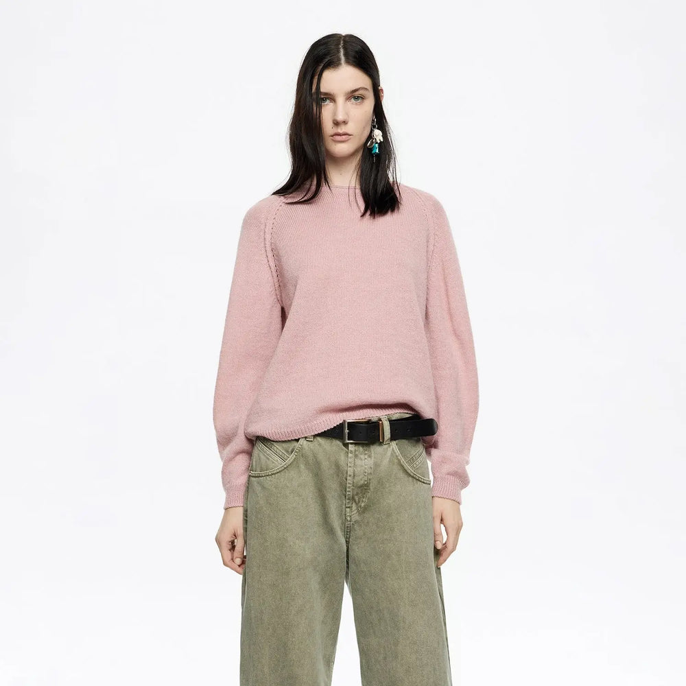 Pink cotton raglan sweater Bimba y Lola UK