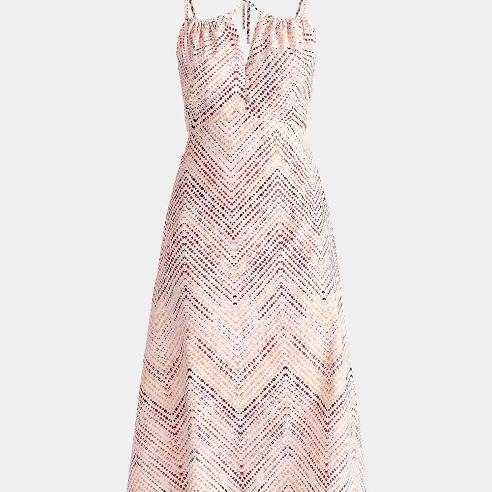 Pink, Red, Black and Cream Cross Strap Dress Paisie