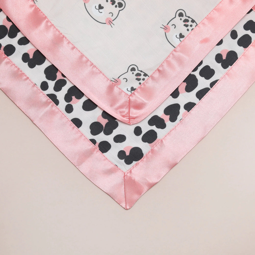 Pinky Paws Satin Comforter 2-Pack - Pink Satin Bullabaloo