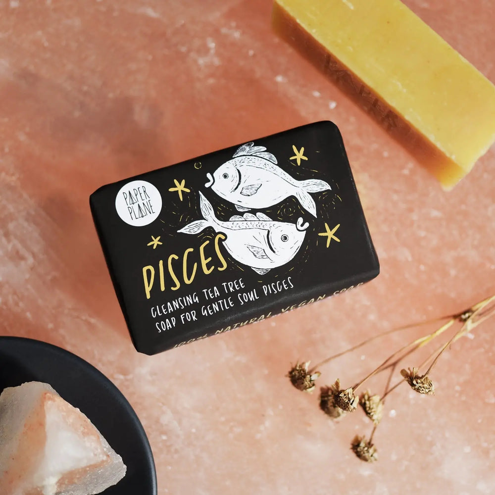 Pisces Star Sign Zodiac Bar - Natural and Vegan Horoscope Soap Paper Plane