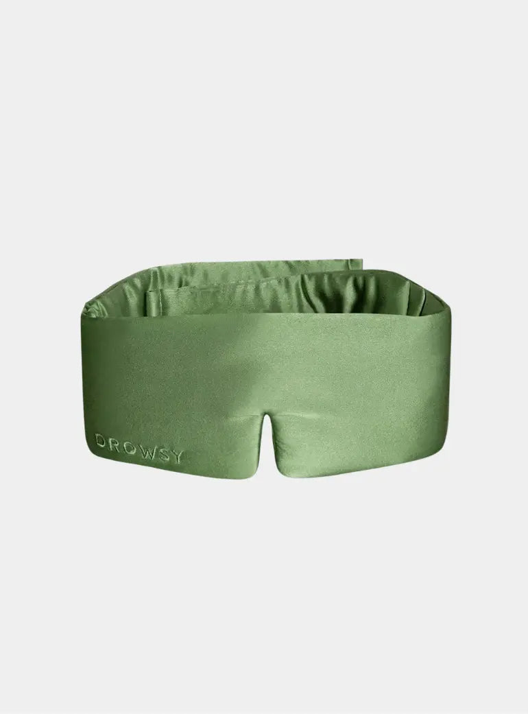 Pistachio Green Mulberry Silk Sleep Mask drowsysleepco