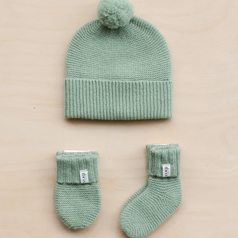 Pistachio Merino Beanie, Gloves, Socks Bundle TartanBlanketCo