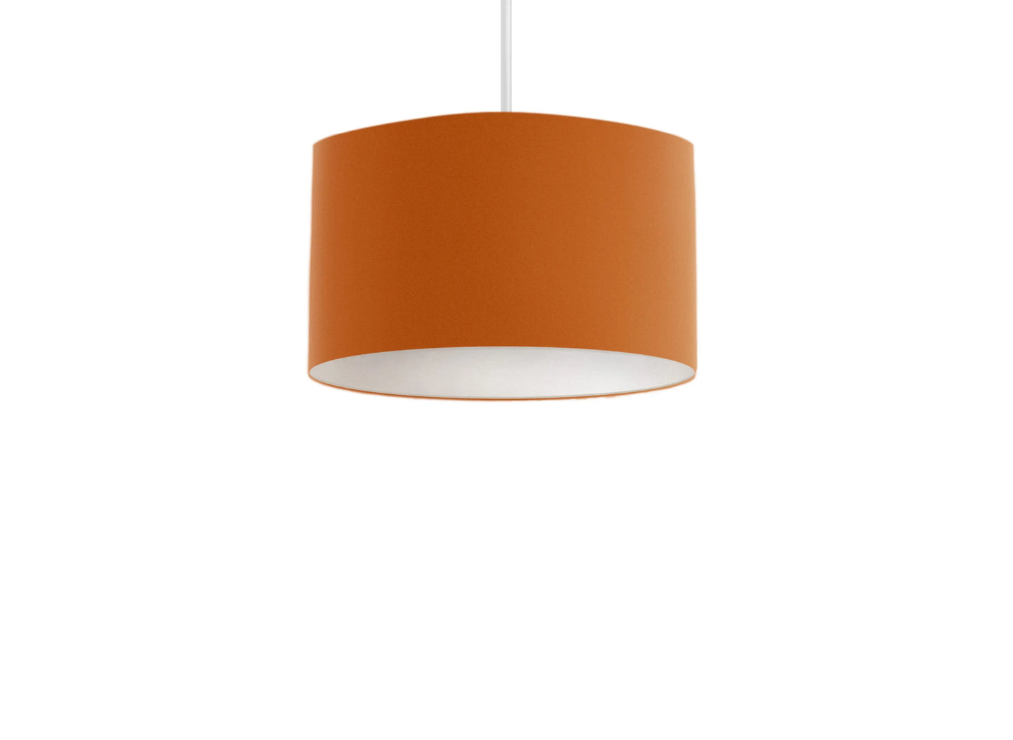 Plain Burnt Orange Lampshade – Handmade UK Ceiling or Table Lamp Shade | Made to Order Shadow bright