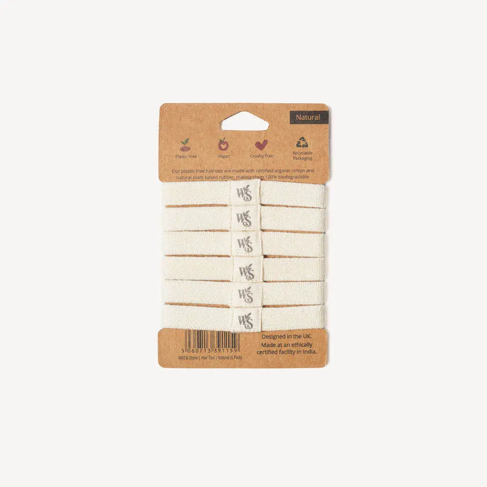 Plastic Free Hair Ties - 6 Pack - Blonde Wild And Stone