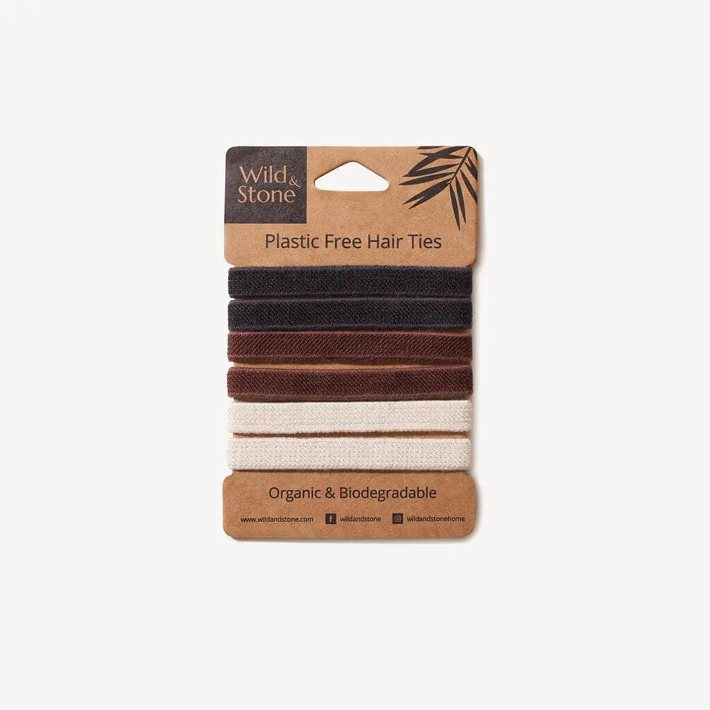 Plastic Free Hair Ties - 6 Pack - Natural Wild And Stone