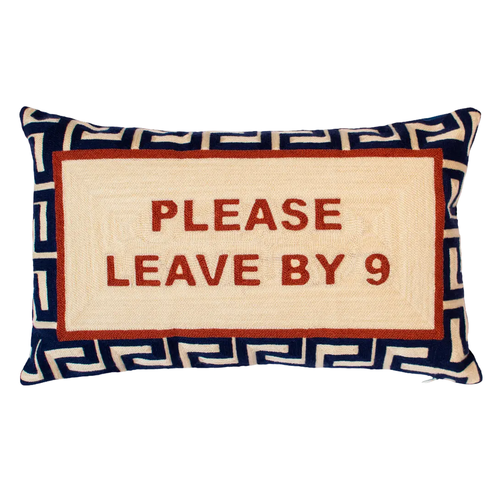 Please Leave by 9 Needlepoint Cushion The Pillow Drop