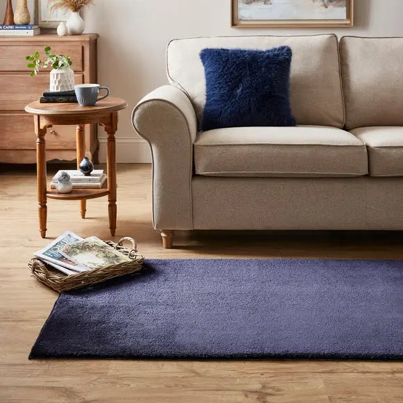 Plush Washable Shag Pile Rug Dunelm