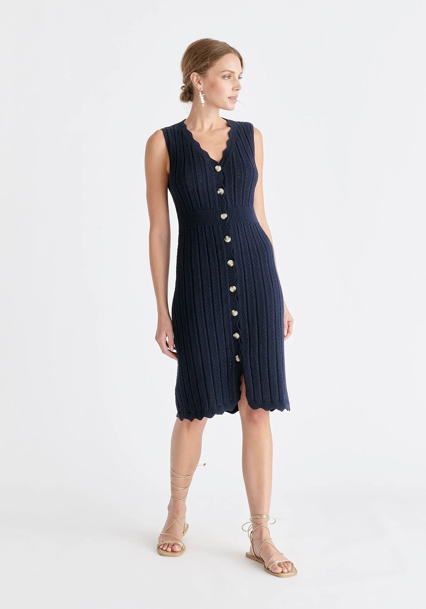 Pointelle Knitted Dress Paisie