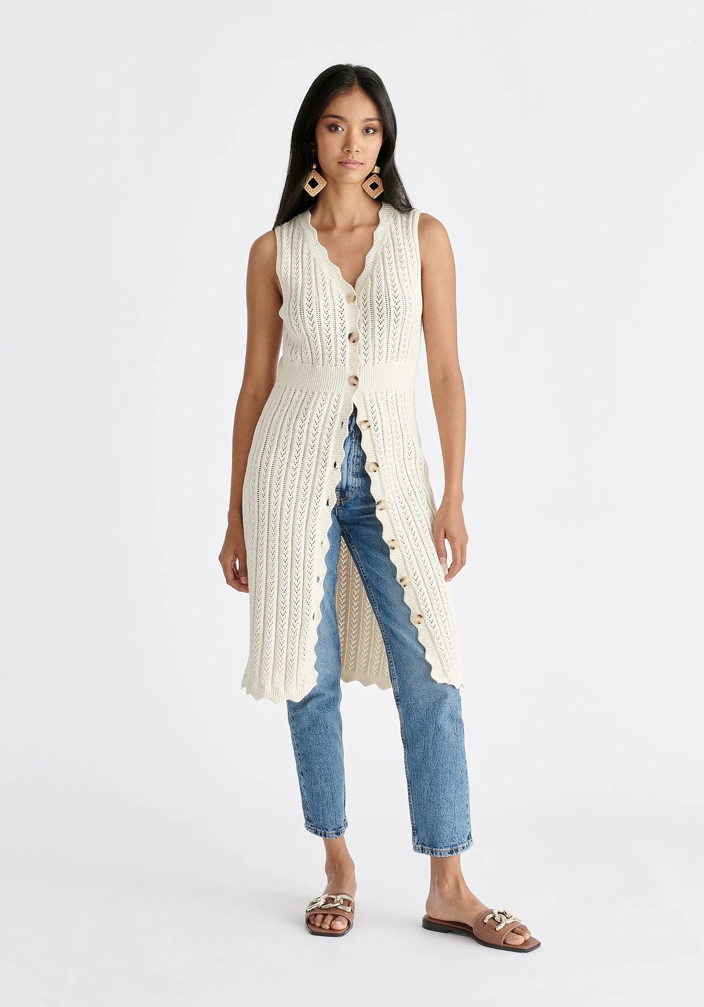 Pointelle Knitted Dress Paisie