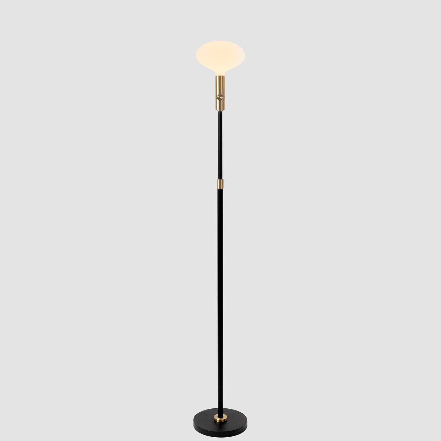 Poise Adjustable Floor Lamp in Brass + Oval II Tala