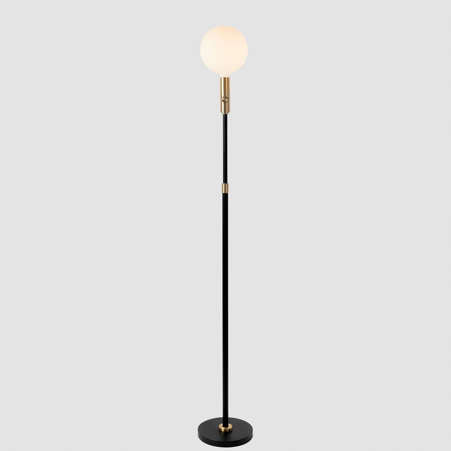 Poise Adjustable Floor Lamp in Brass + Sphere V Tala