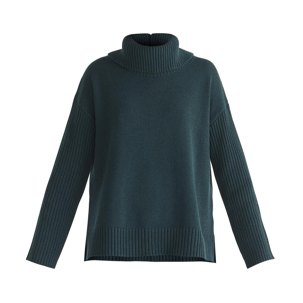Polo Neck Jumper With Ribbed Details Paisie