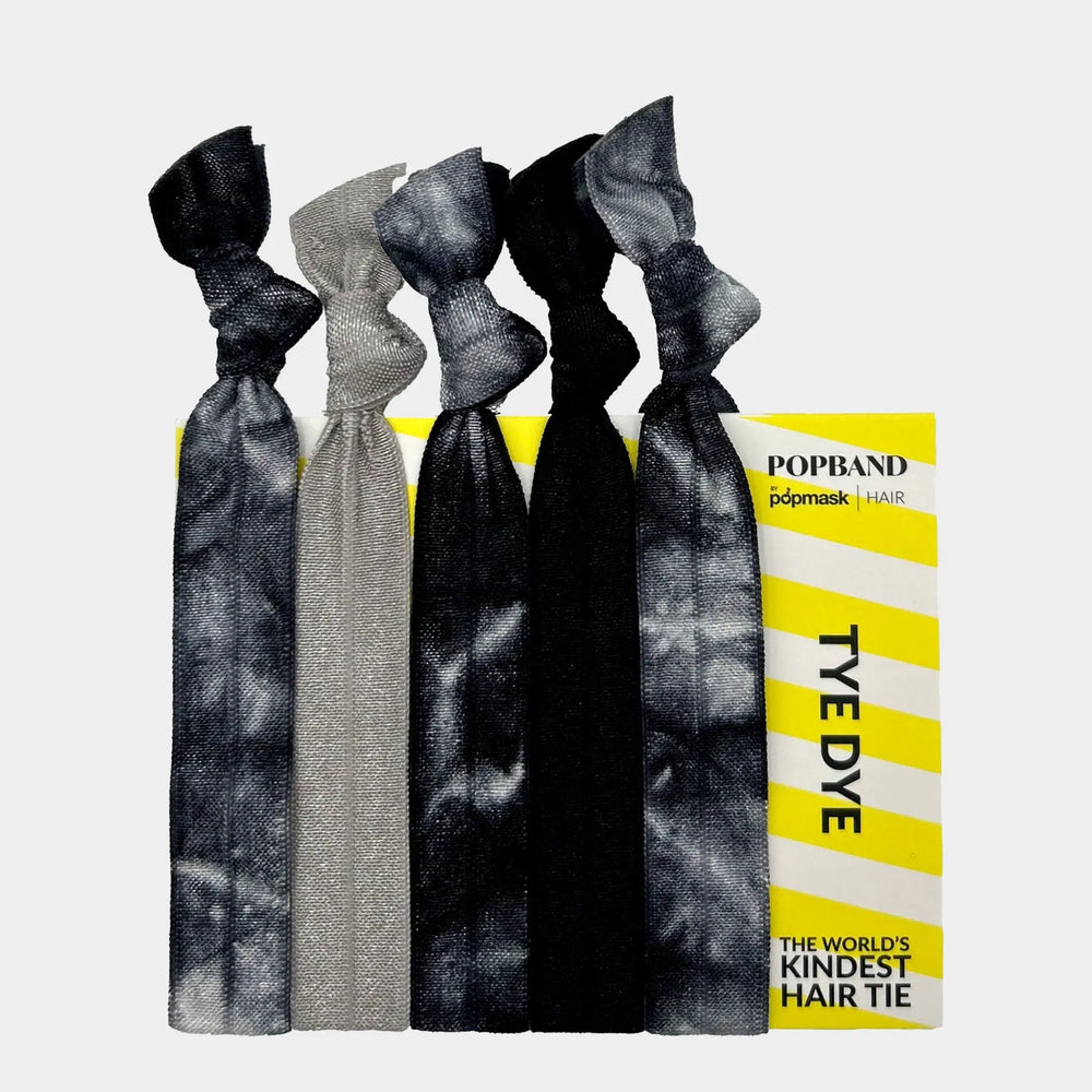 Popband Tie Dye - 5 Pack of Soft, Stretchy 'No Dent' Hair Ties Popmask