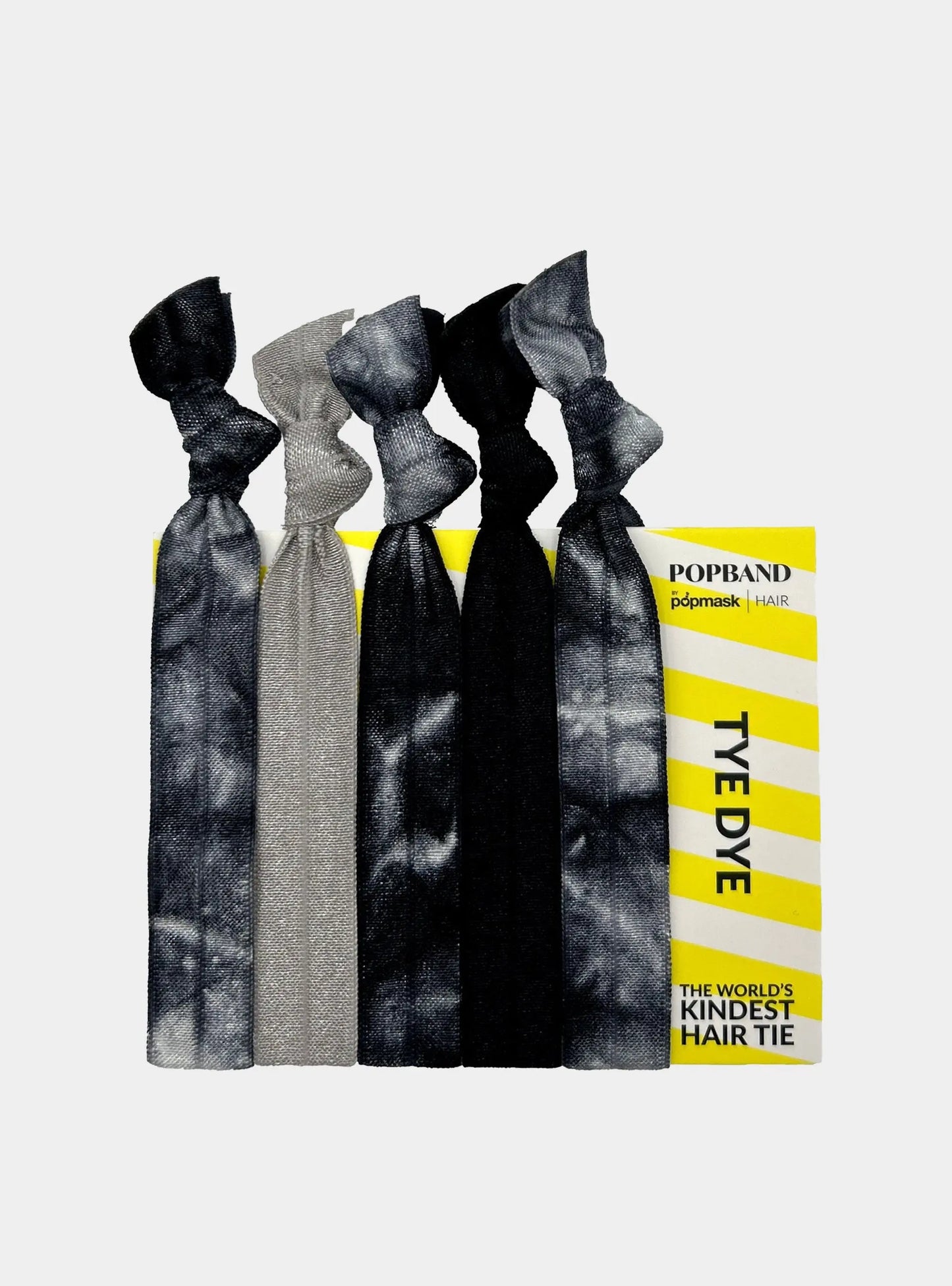 Popband Tie Dye - 5 Pack of Soft, Stretchy 'No Dent' Hair Ties Popmask