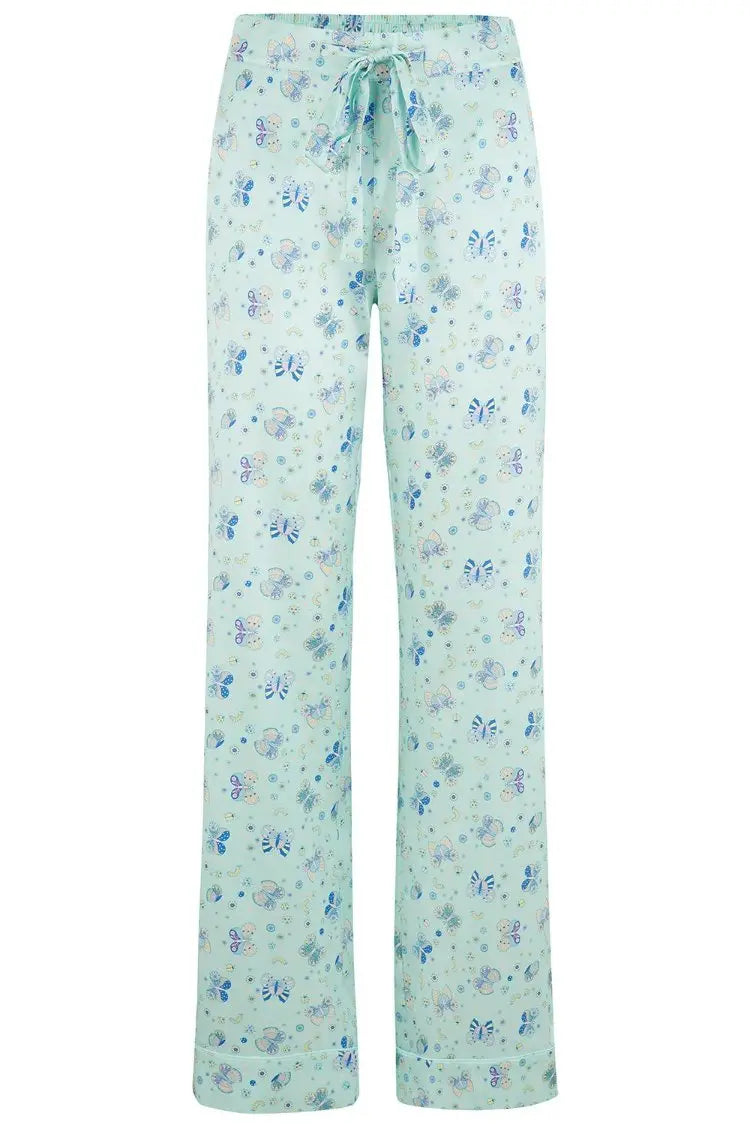 Poppy Glacier Butterfly Women's Silk Pyjama Trouser Sleepy Wilson