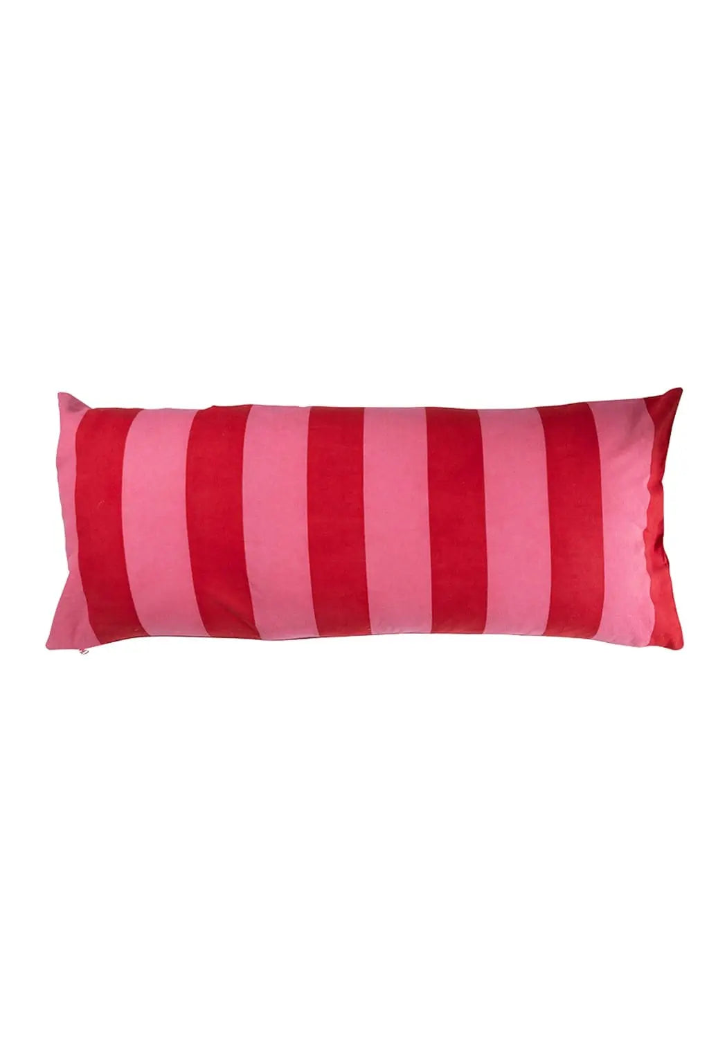 Poppy Raspberry Cabana Stripe Long Lumbar Cushion Cover Casa by Josephine Jenno
