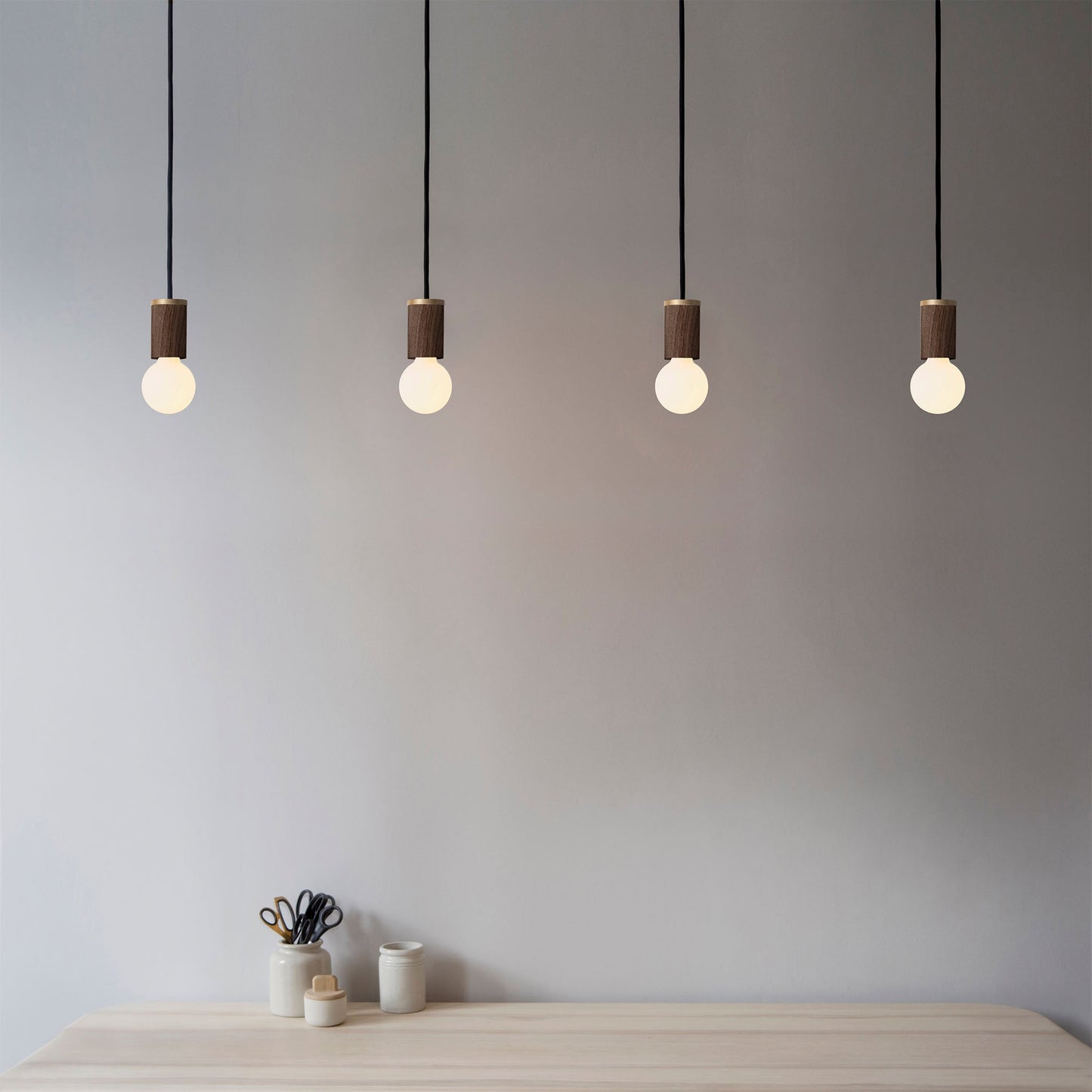 Porcelain II Pendant Light in Walnut Tala