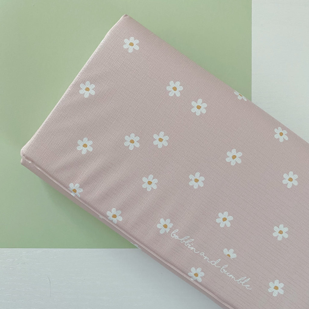 Travel Changing Mat - Pink Daisy Bobbin and Bumble