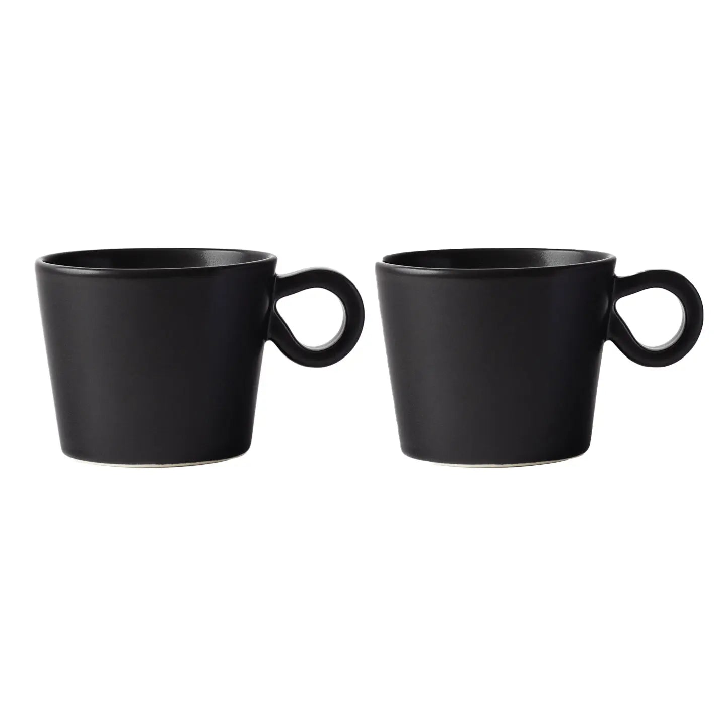 Potteryjo Daria Cup With Handle 2-Pack Ink Black PotteryJo