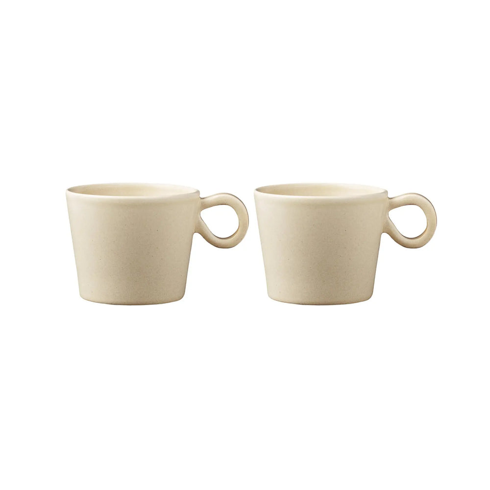 Potteryjo Daria Cup With Handle 2-Pack Sand PotteryJo
