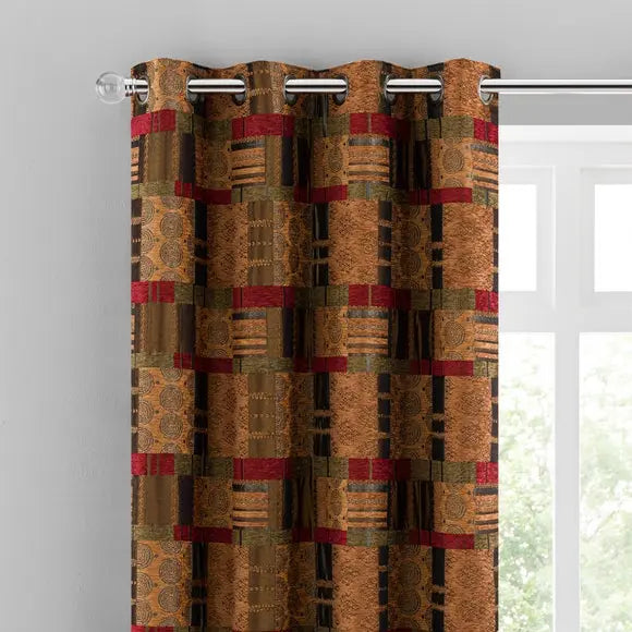 Prague Chenille Eyelet Curtains Dunelm
