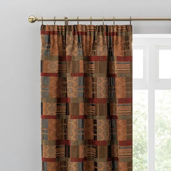 Prague Chenille Pencil Pleat Curtains Dunelm