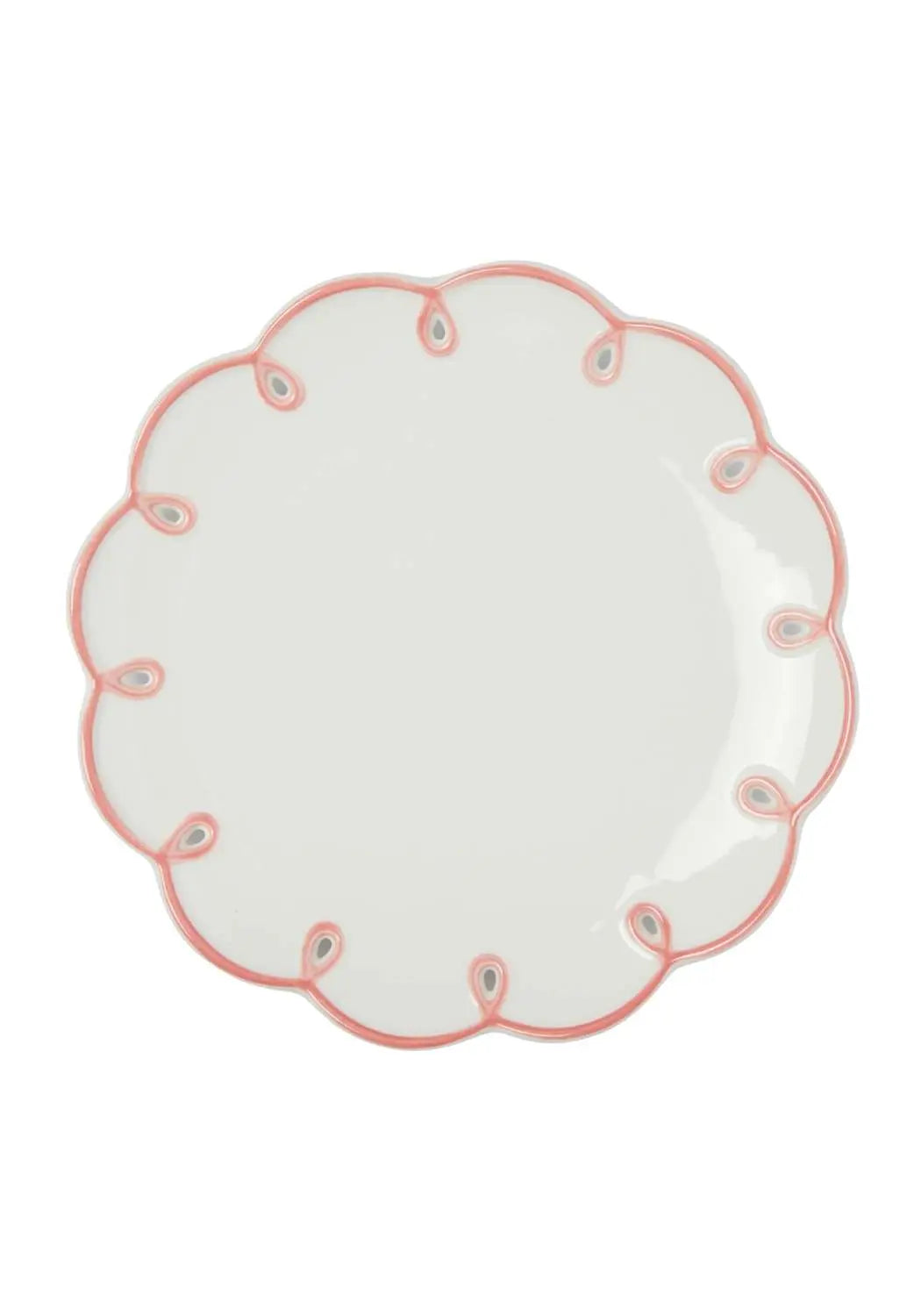 Pretty In Pink Scalloped Lunch Plate - Set of 4 Casa by Josephine Jenno