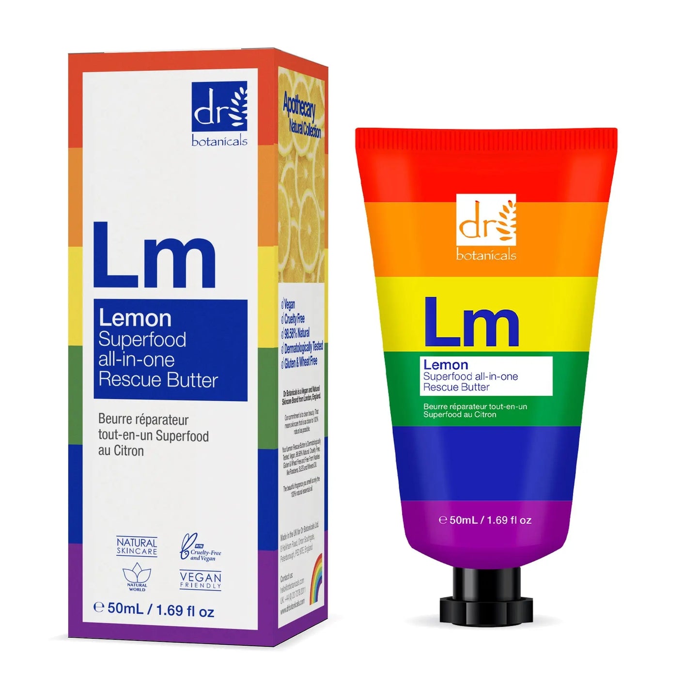 Pride Edition Lemon Superfood All-In-One Rescue Butter 50ml Dr Botanicals