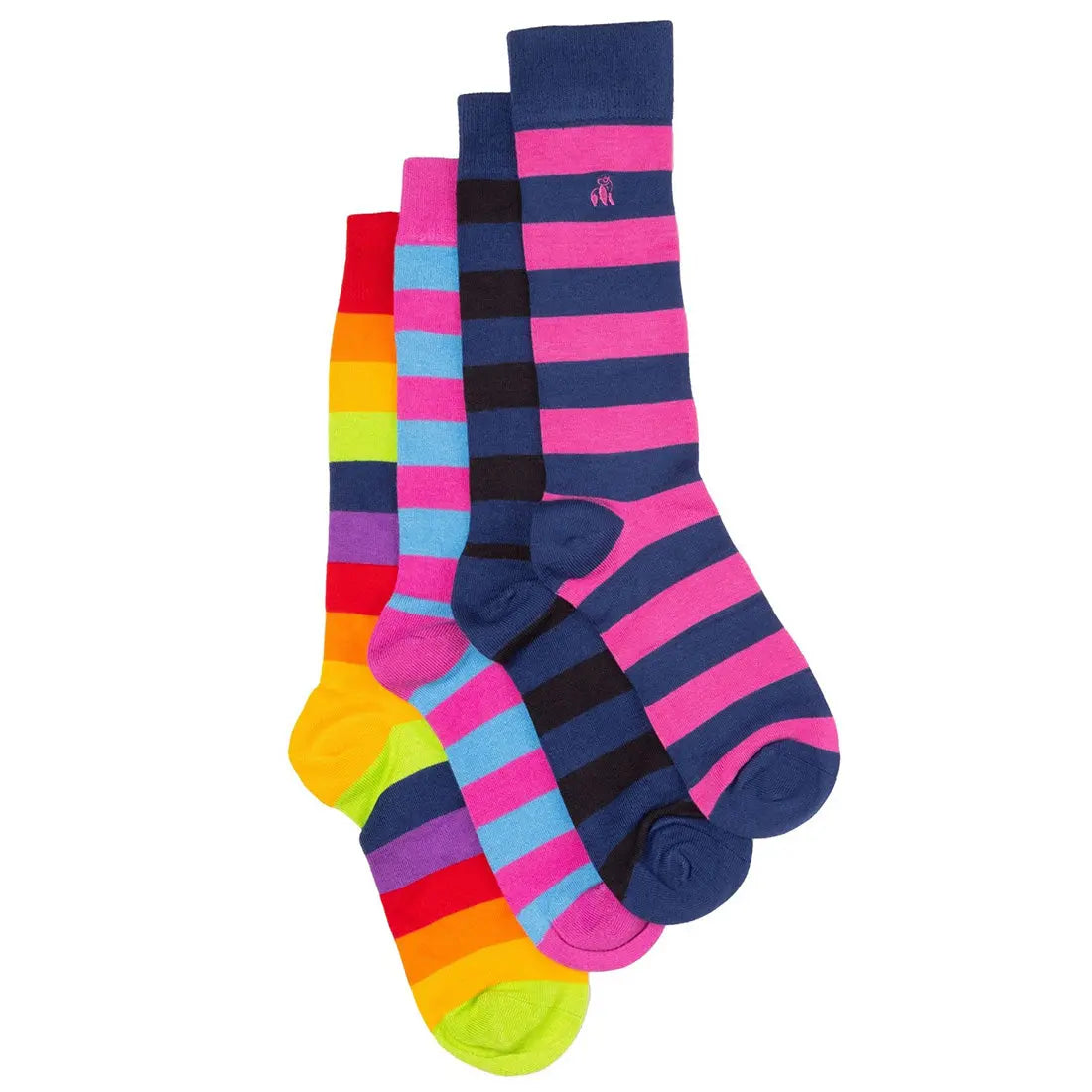 Pride Stripe Bamboo Sock Bundle - Four Pairs Swole Panda