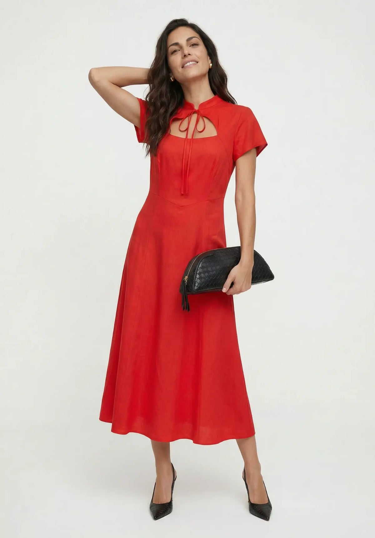 Primrose Midi Dress In Red Lily and Lionel