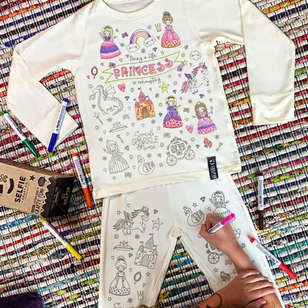 Princess Colour in Pyjamas Selfie Craft Co