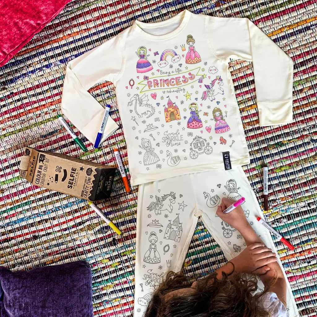 Princess Colour in Pyjamas Selfie Craft Co