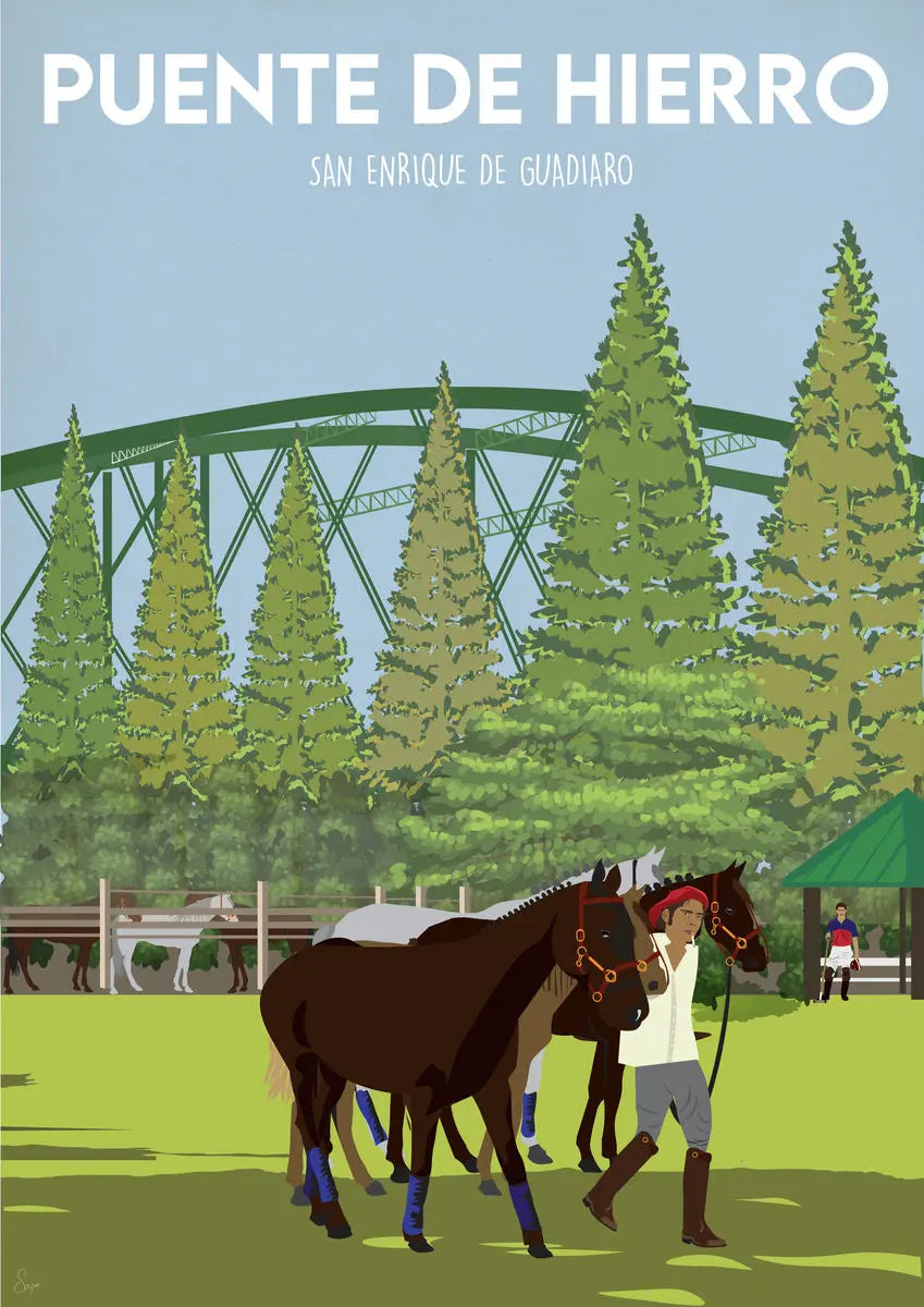 Puente de Hierro, San Enrique Travel art by SAX Doodle