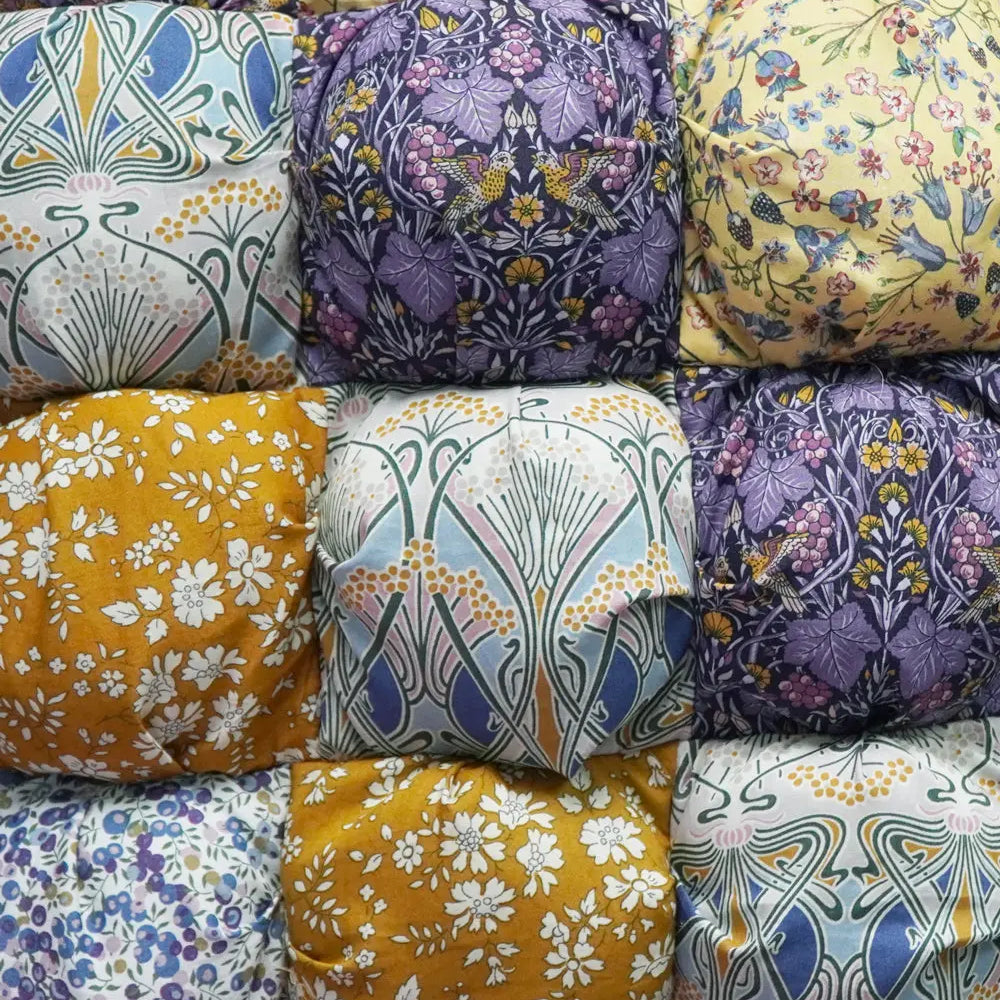 Puff Patchwork Cushion Made With Liberty Fabric Coco & Wolf