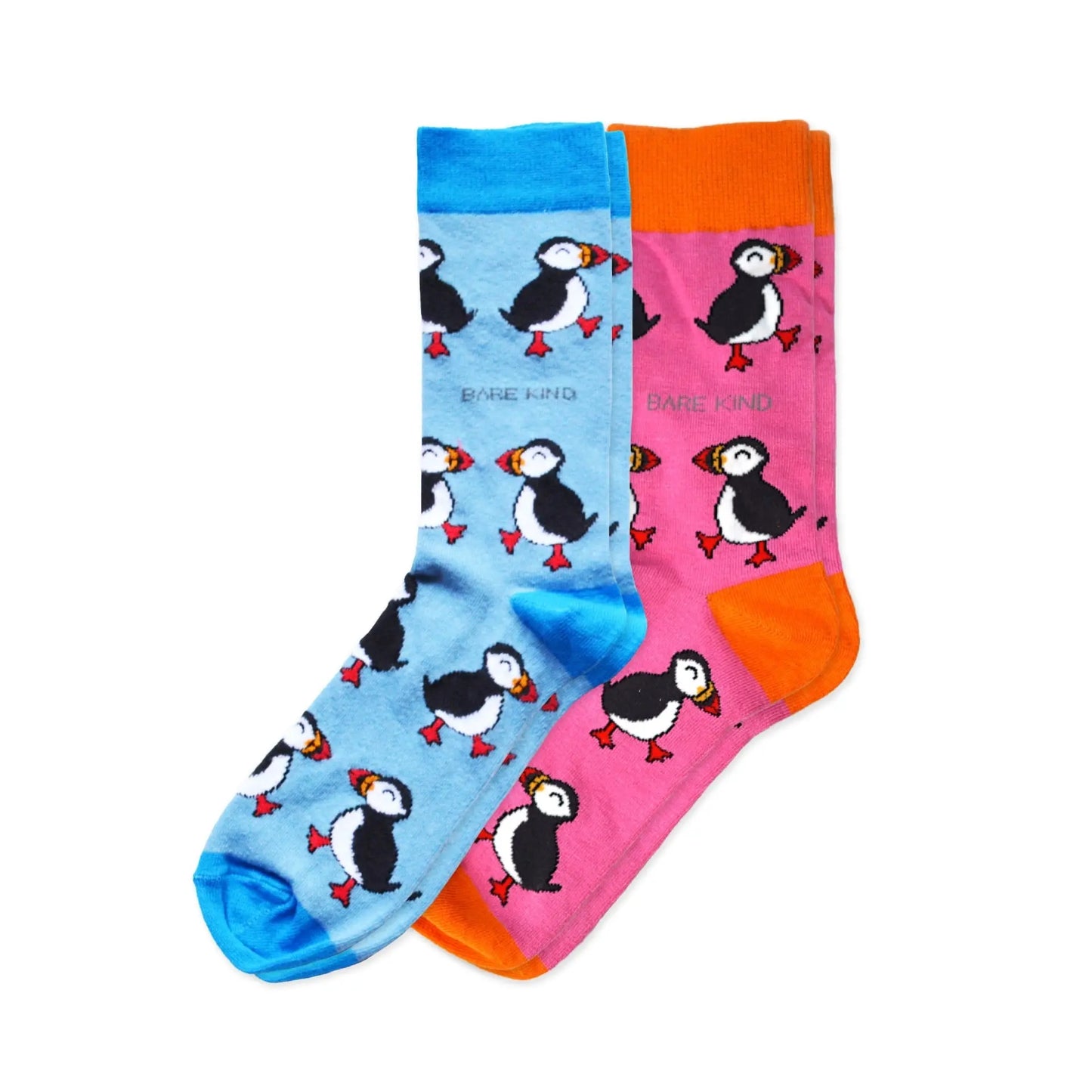 Puffin Couple 2 Pack Bamboo Sock Set Bare Kind