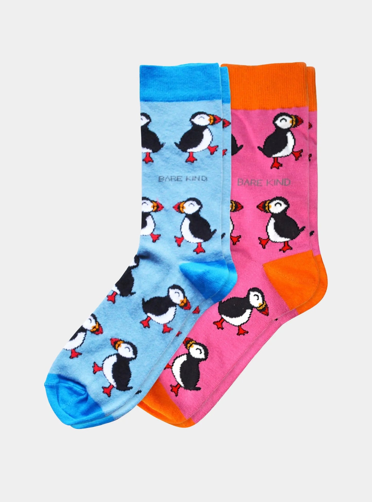 Puffin Couple 2 Pack Bamboo Sock Set Bare Kind