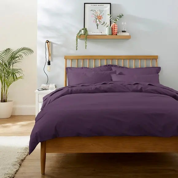 Pure Cotton Plain Dye Duvet Cover Dunelm