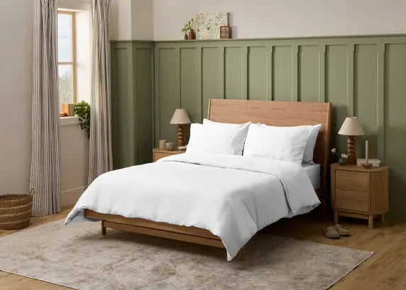 Pure White Cool Linen Bedding Set Simba