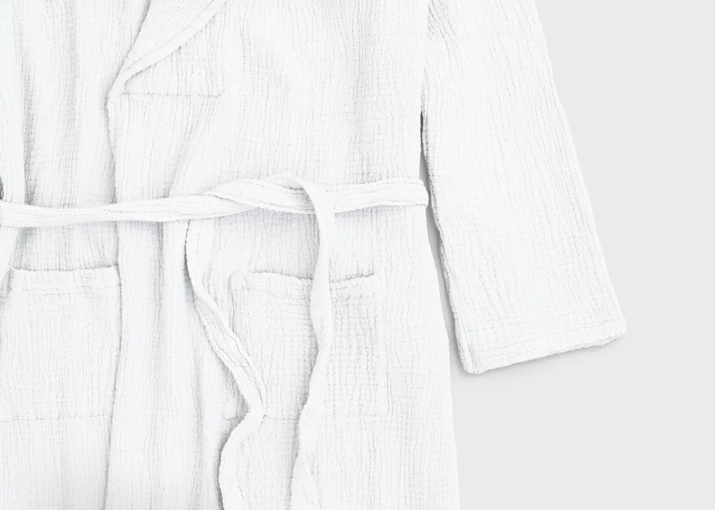Pure White Soft Muslin Robe Simba