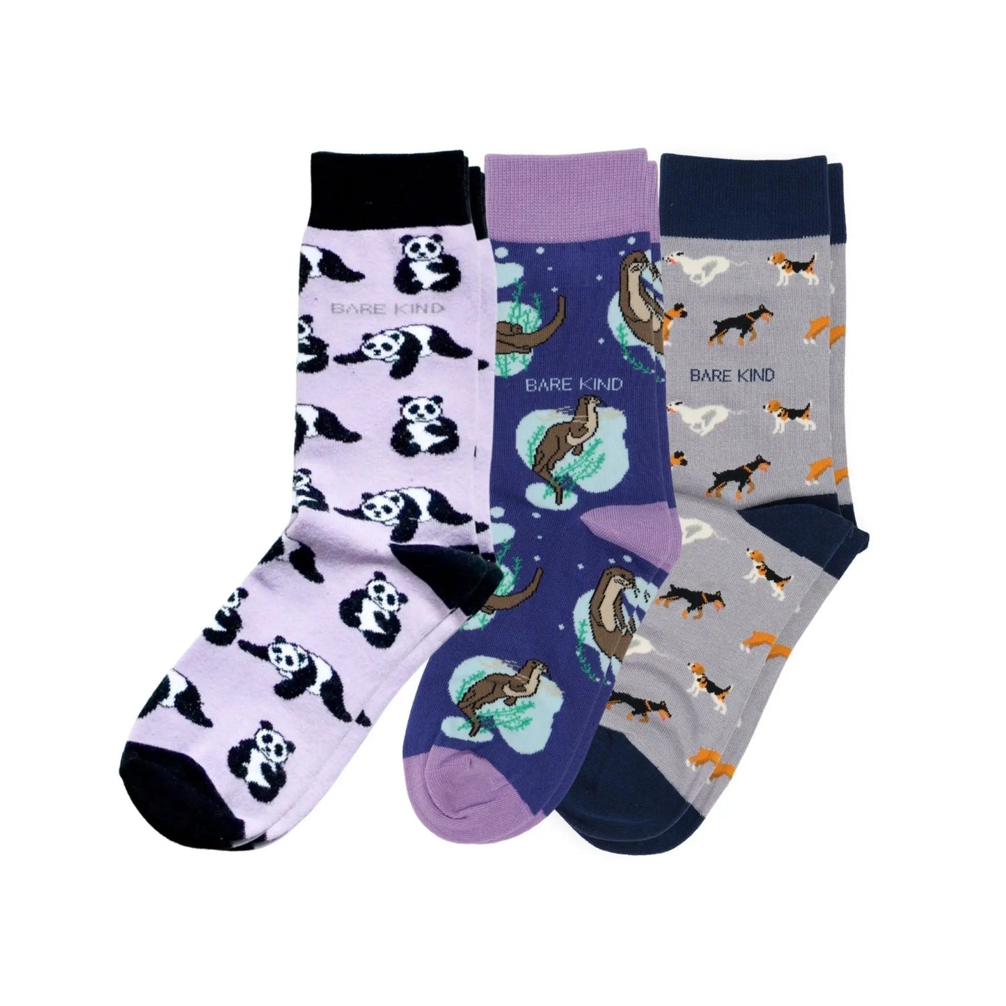 Purple Lover 3 Bamboo Sock Set Bare Kind