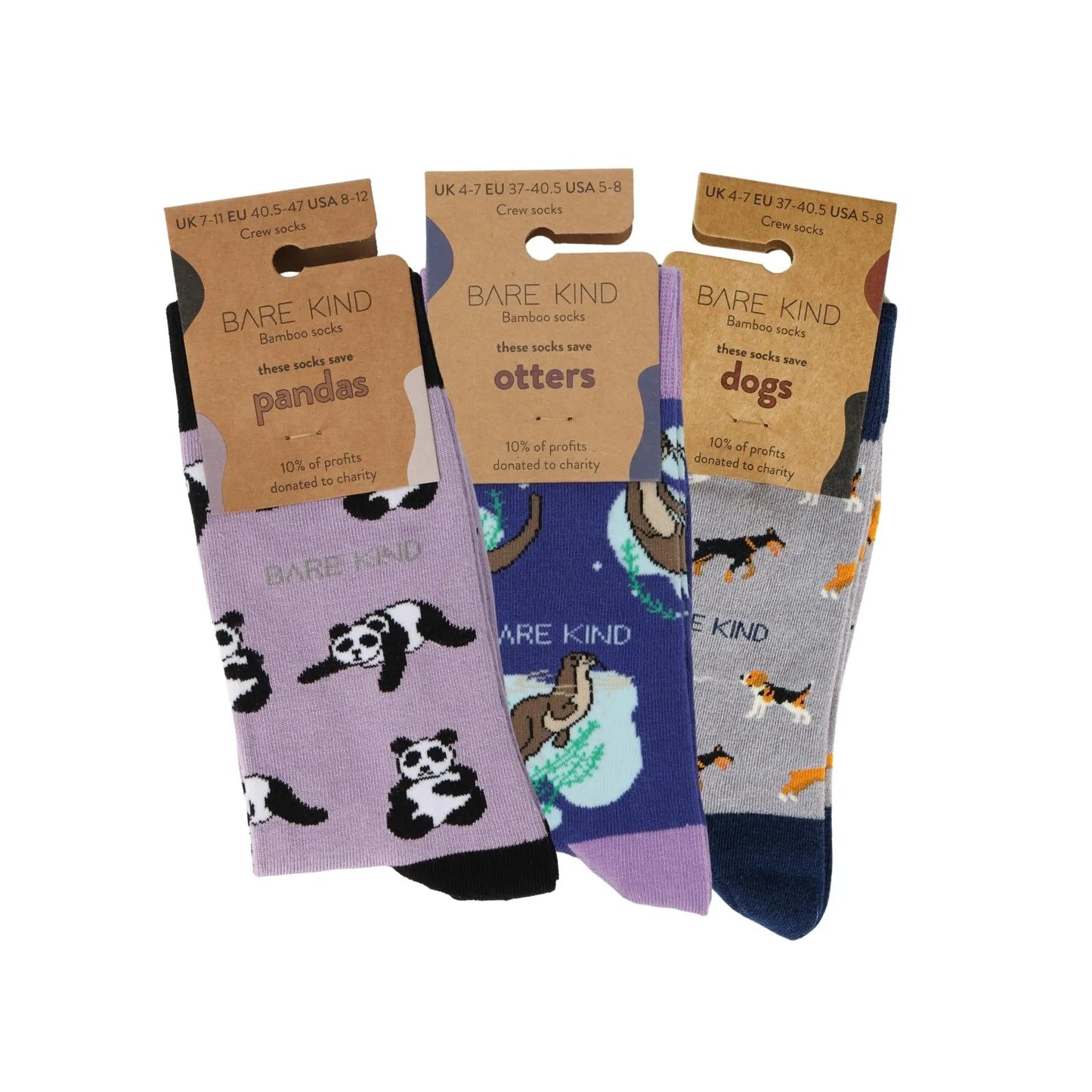 Purple Lover 3 Bamboo Sock Set Bare Kind