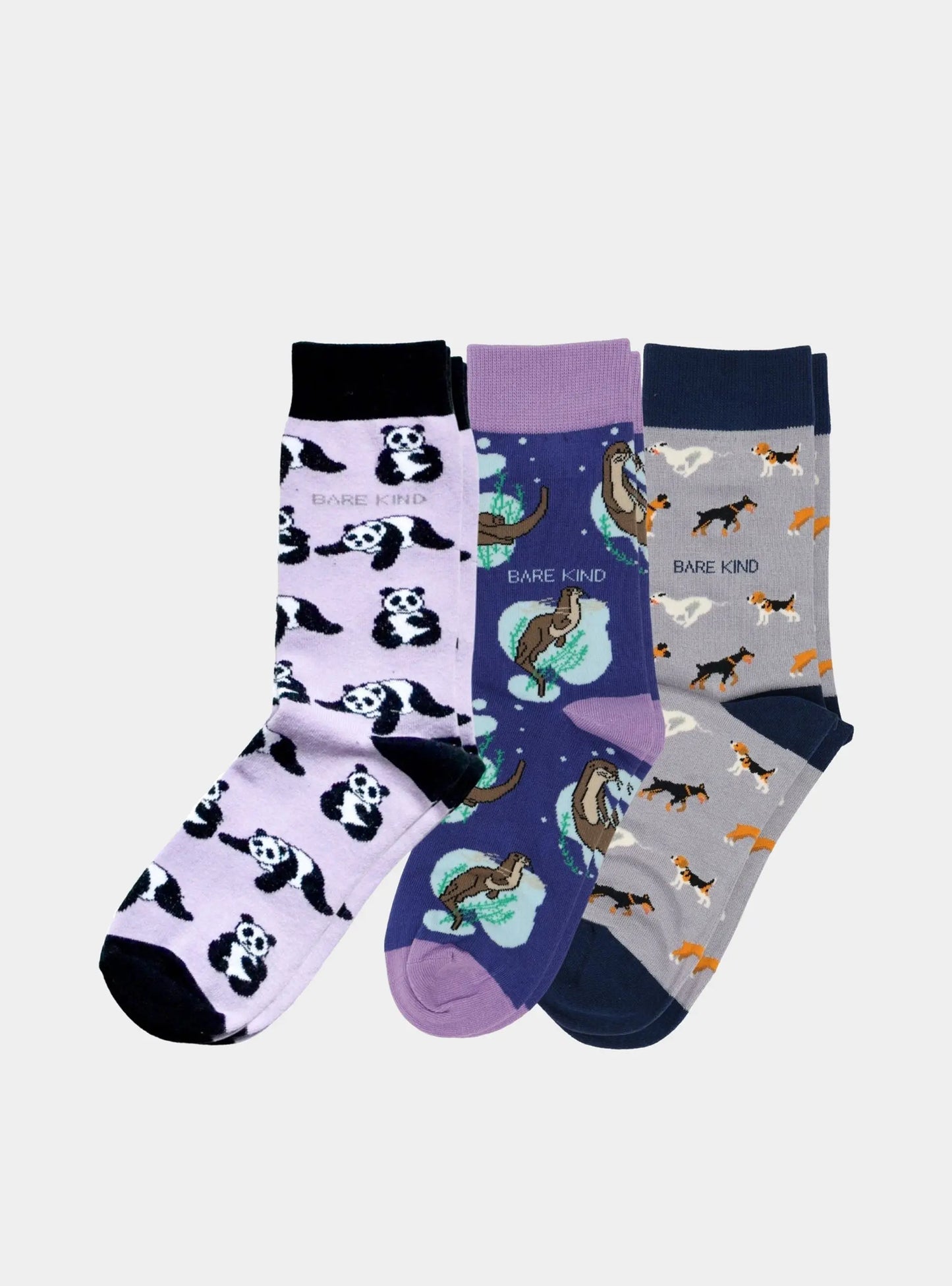 Purple Lover 3 Bamboo Sock Set Bare Kind