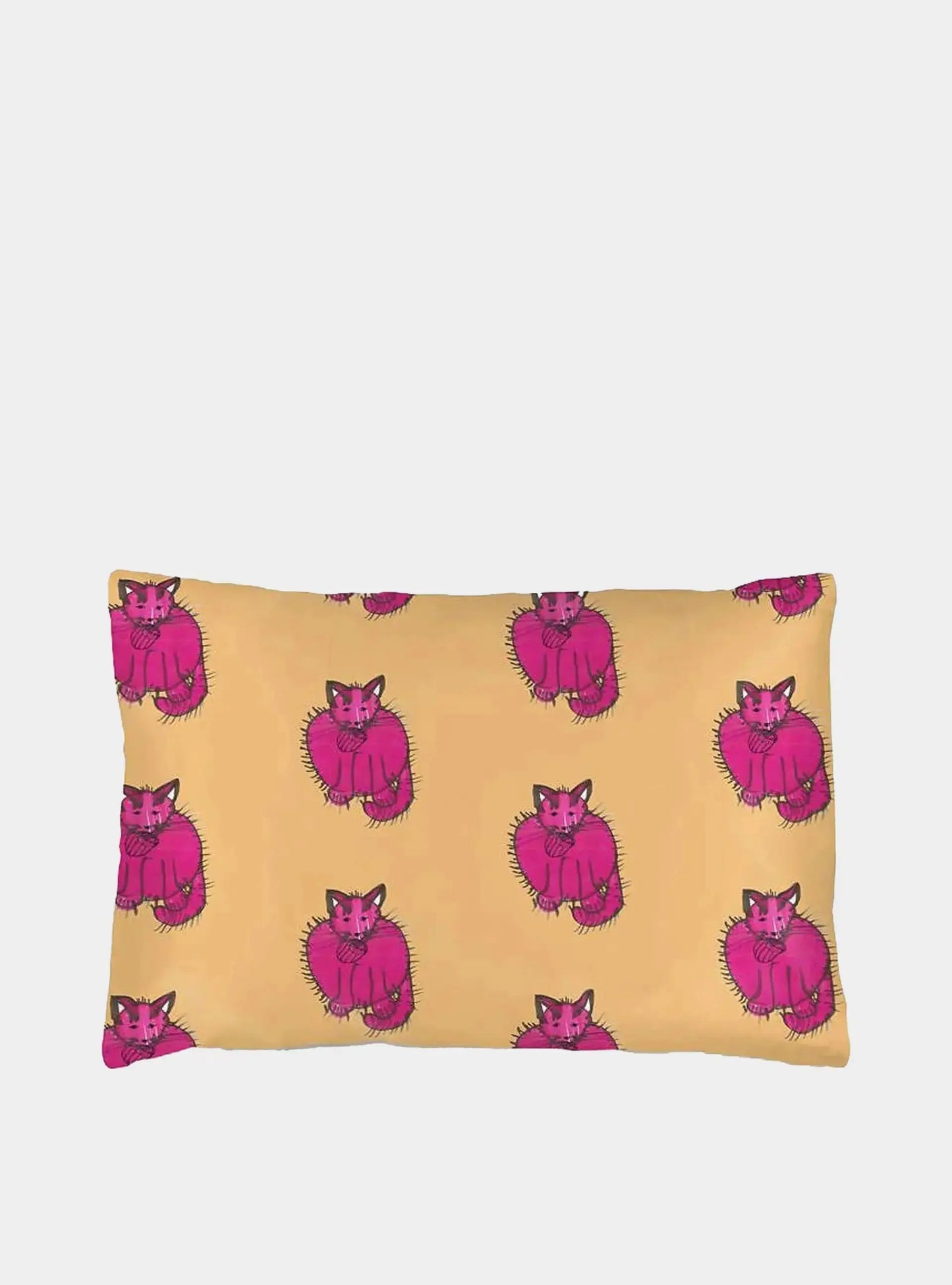 Purry The Burry Orange and Pink Silk Pillowcase For Children Long Studio Design