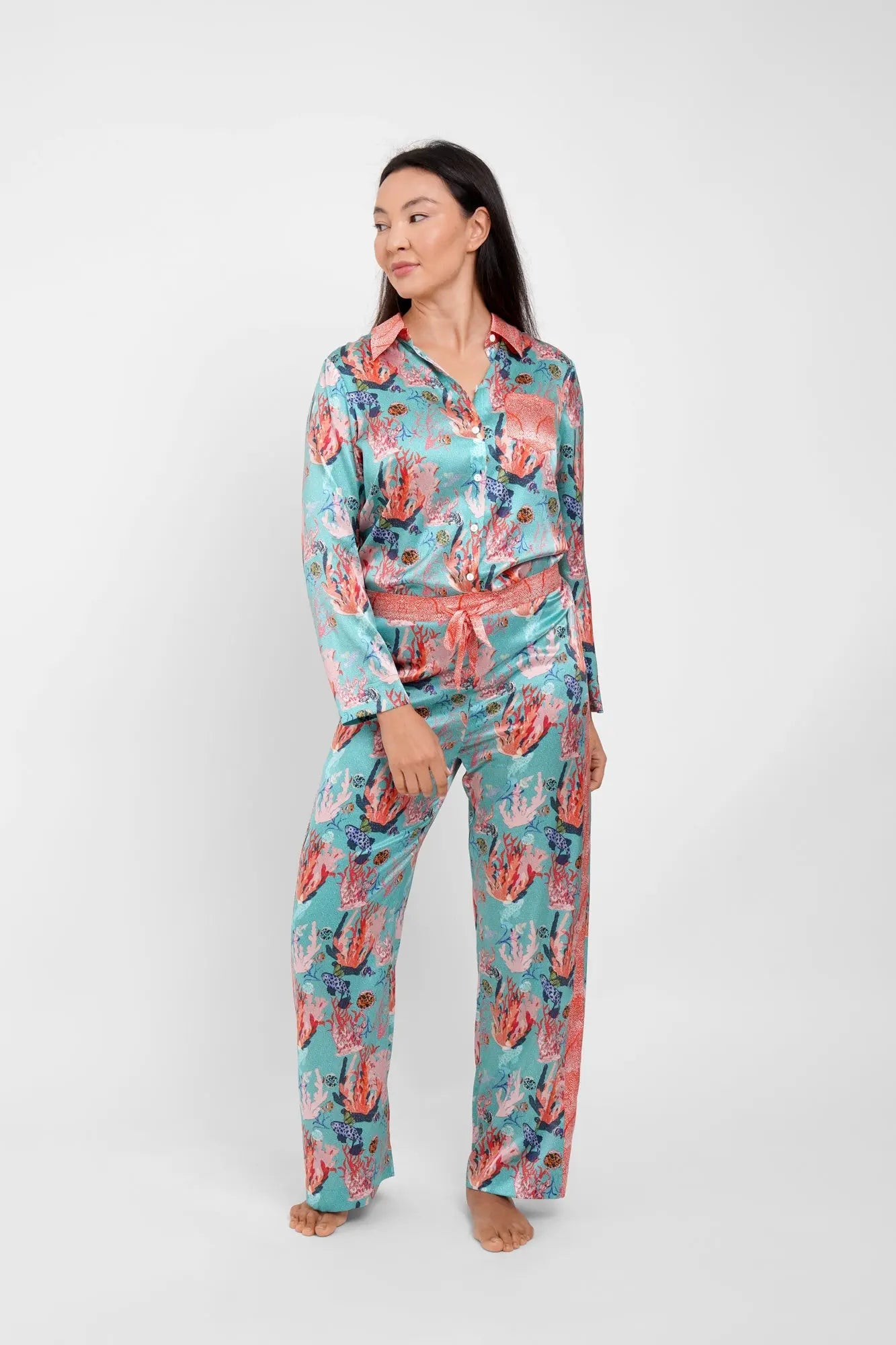 Pyjama Set / "Underwater Coral" Jessica Russell Flint