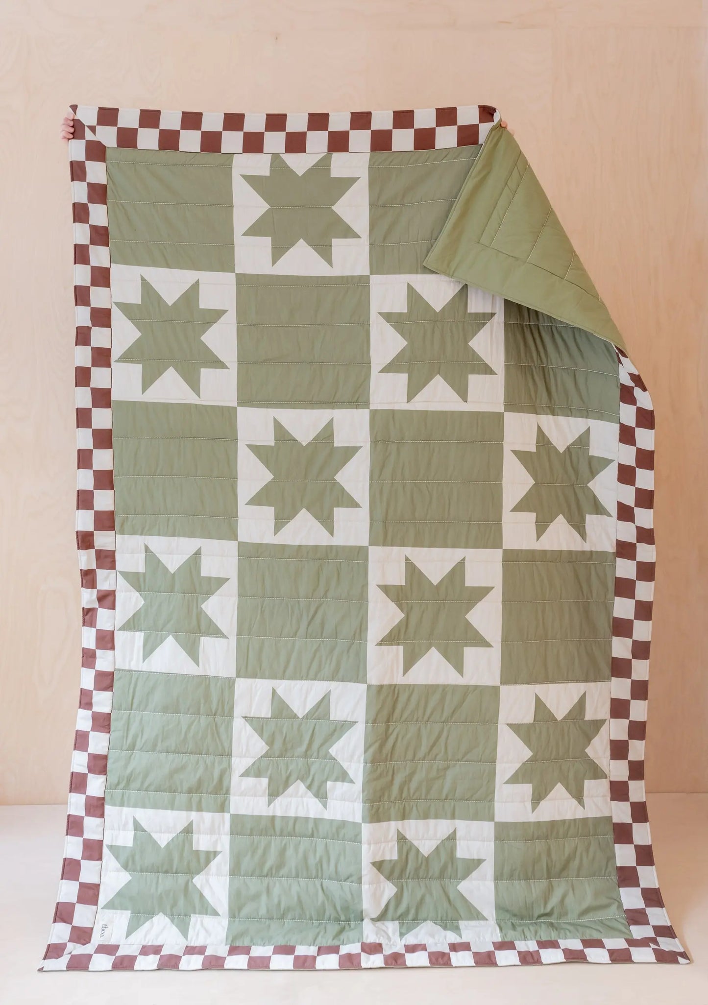 Quilted Cotton Throw in Celestial Checkerboard TartanBlanketCo