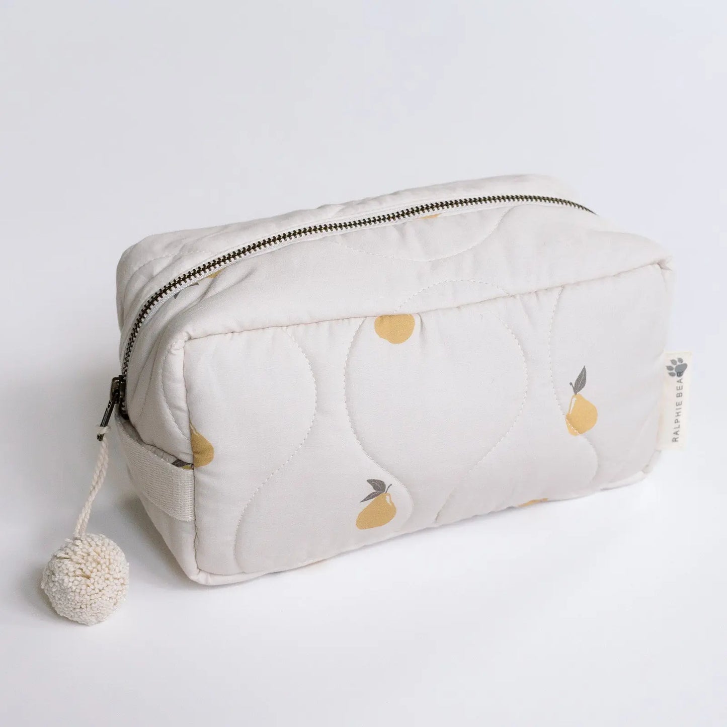 Quilted Washbag - Pears Ralphie Bear