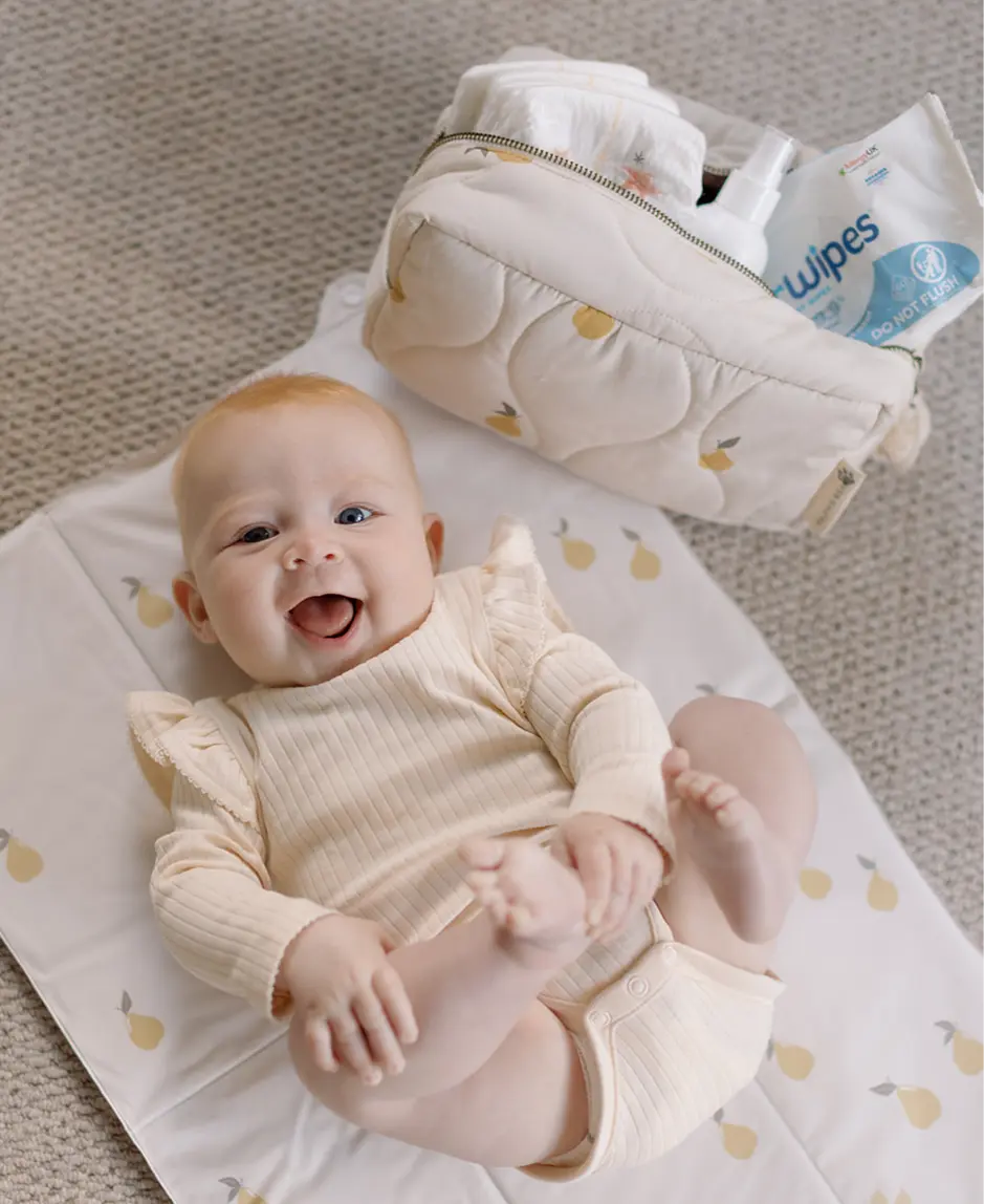 Quilted Washbag - Pears Ralphie Bear