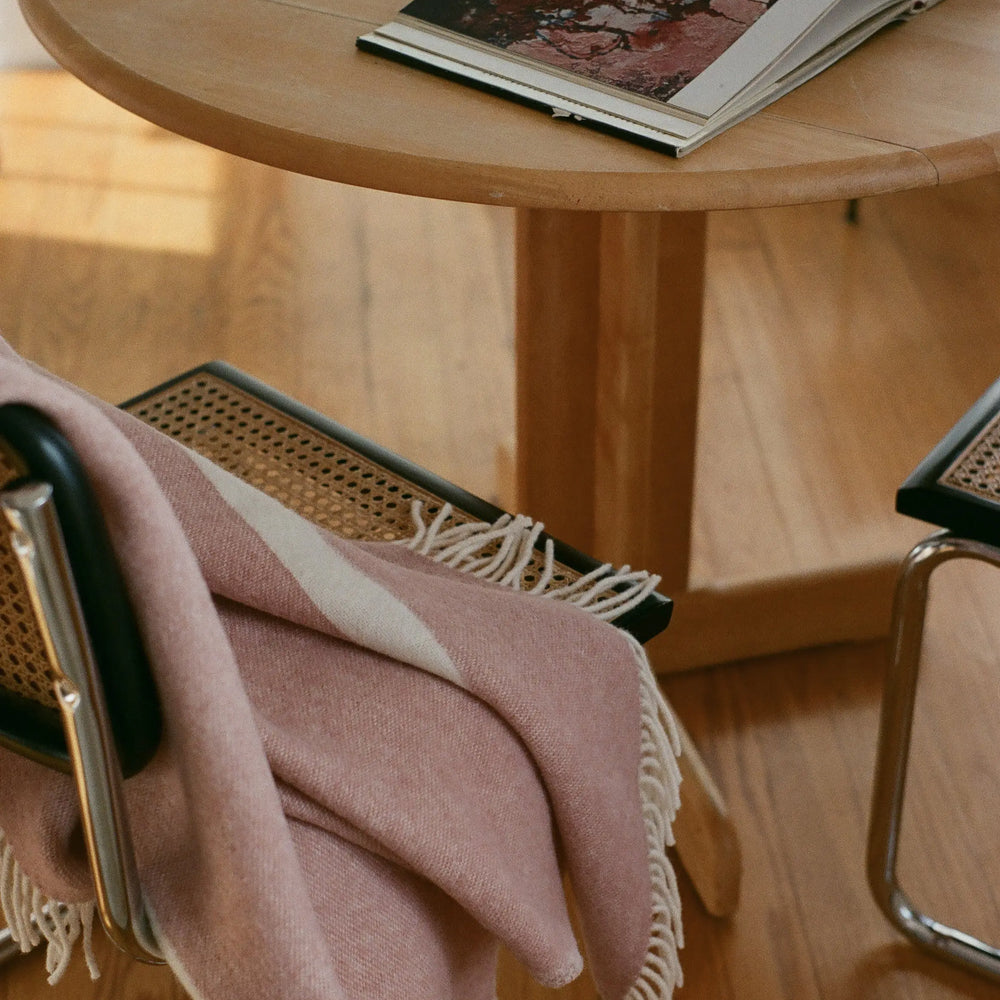 RIVER Dusty Pink Blanket Forestry Wool