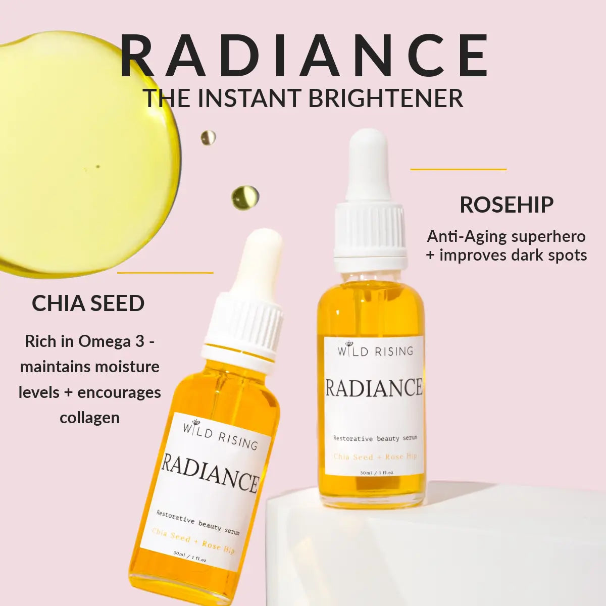Radiance - Rosehip & Chia Face Oil Wild Rising Skincare