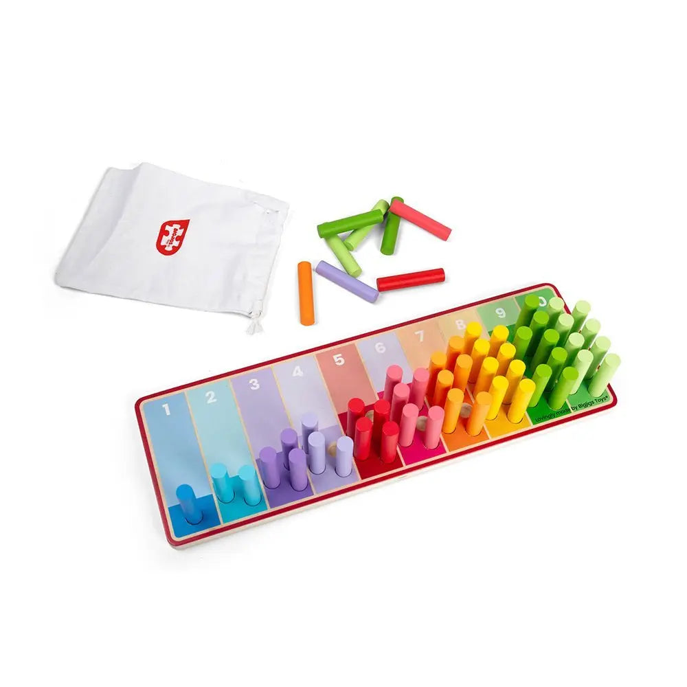 Rainbow Counting Sticks Toby Tiger